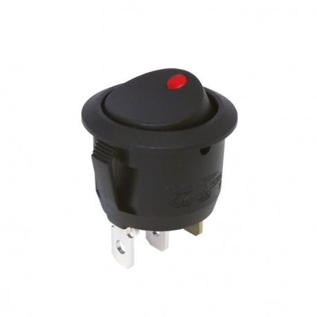 Red 12V Round Rocker Switch